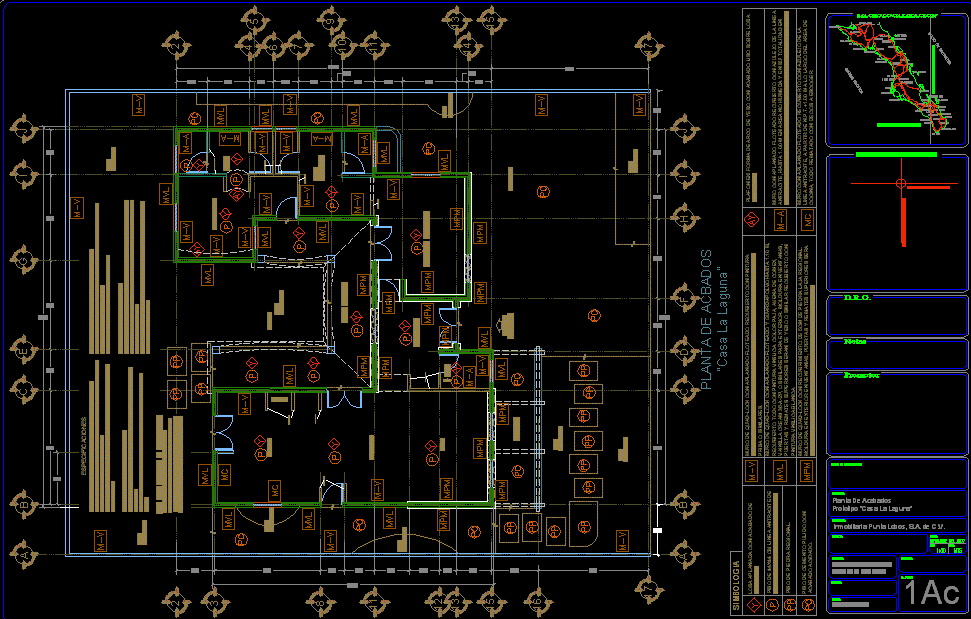 Detalles de planta de vivienda