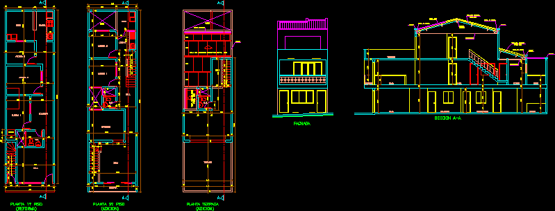 Vivienda bifamiliar - arquitectonico