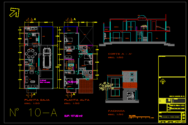 Prototipo vivienda terreno 7x15 m