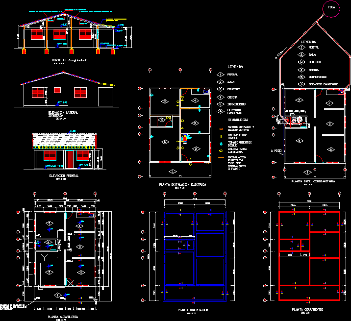 Vivienda popular cubierta tejas