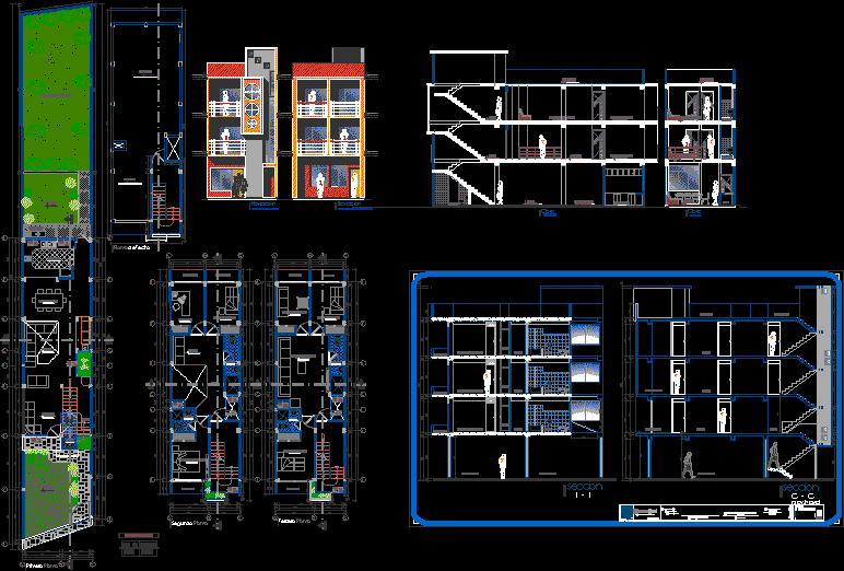 Vivienda en terreno angosto