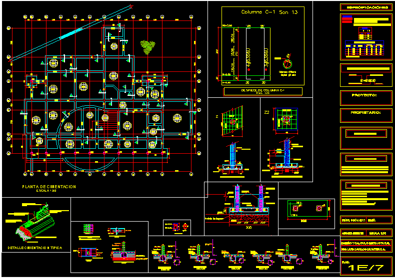 Planos estructurales casa campestre