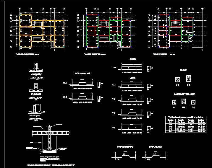 Vivienda unifamiliar planos estructurales