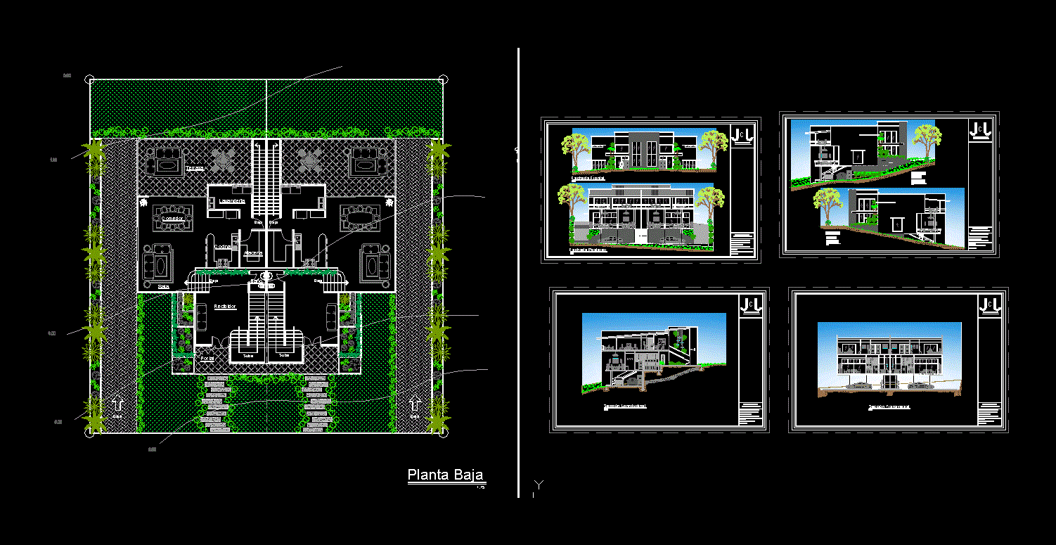 Duplex adosado