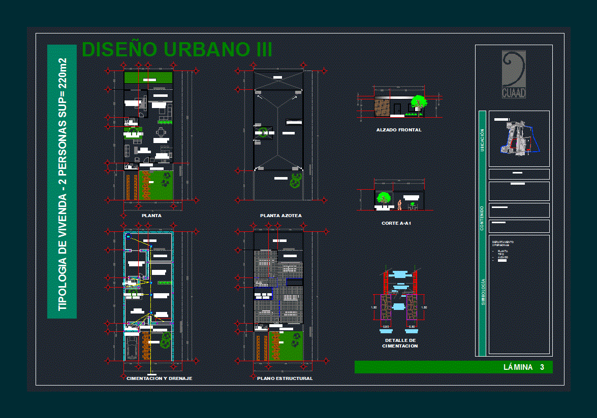 Plano de permisos - vivienda unifamiliar