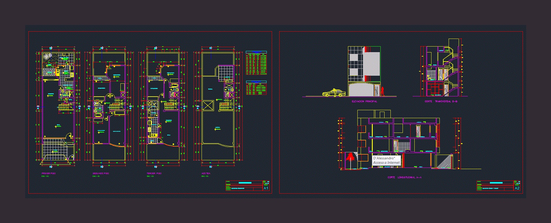 Vivienda unifamiliar 3 pisos 6x20