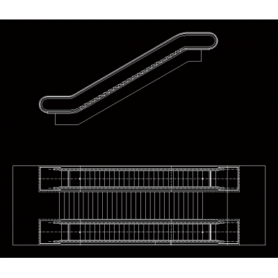 Escalera mecanica doble