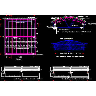 Cubierta con estructura metalica rolada y policarbonato