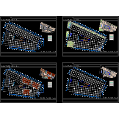 Centro Comercial Multiplex en Planta (4 Niveles)