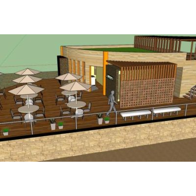 Terraza de Snack Bar Contemporáneo