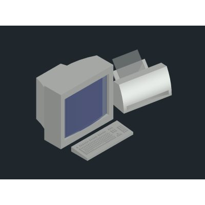 Desktop computer and printer
