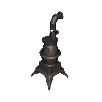 Stufa salamandra a legna 3d
