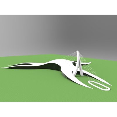 Ferrari showroom modelo 3d como un diseno iconico.