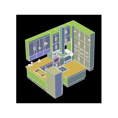 Muebiliario de cocina 3d
