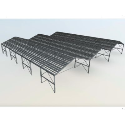 Modelo bim de bodega comercial de estructura metálica