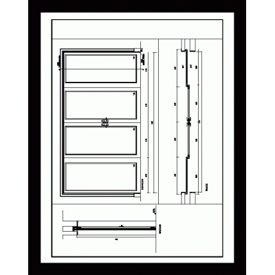 Puerta corrediza autocad