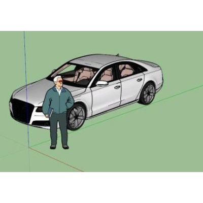 Audi detallado en 3d sketchup