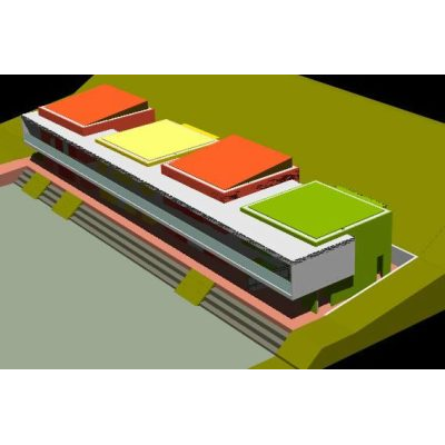 Modelo hogar comunitario 3d