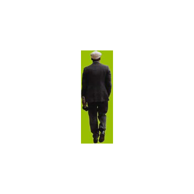 Uomo elegante che cammina