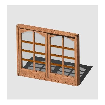Ventana corrediza 3d - vidrio repartido -000