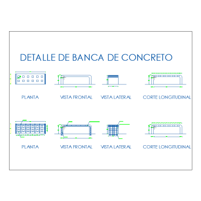 Banca de concreto armado