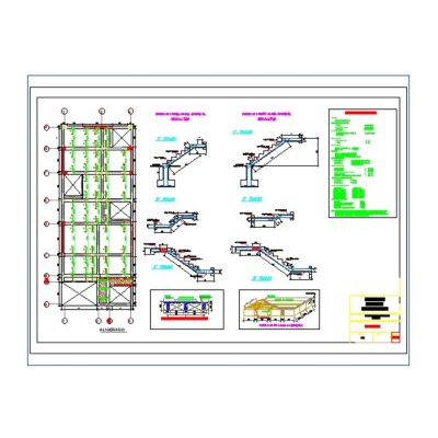 Plano estructural de losa aligerada y escalera