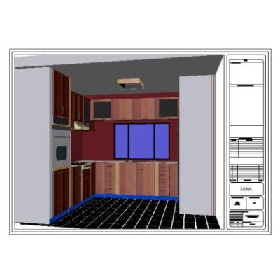 Cocina integral 3d