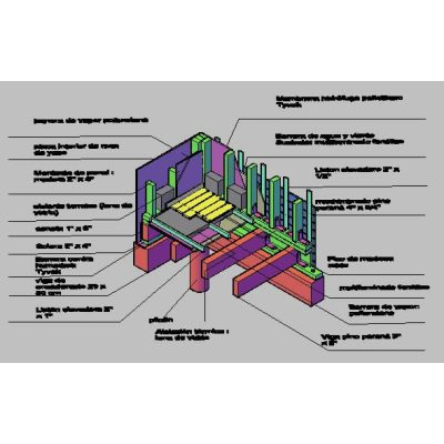 Entrepiso en madera 3d