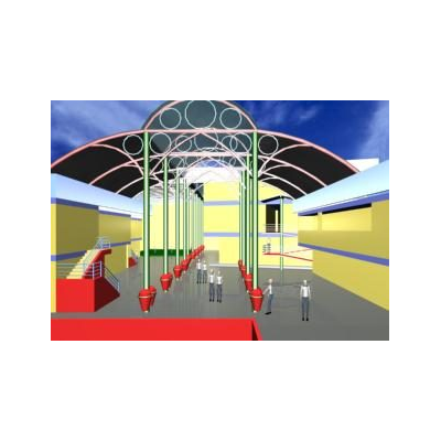 Estudio de area de patio y acceso a escuela