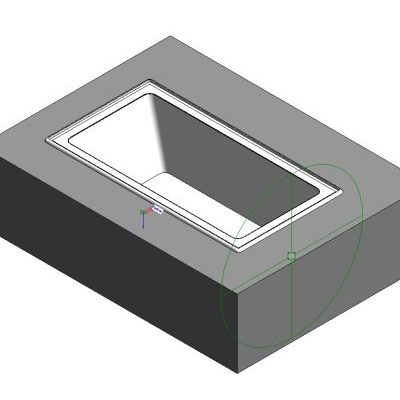 Banera Rectangular Empotrada 3D