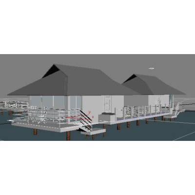 Cabana para isla - modelo 3d max
