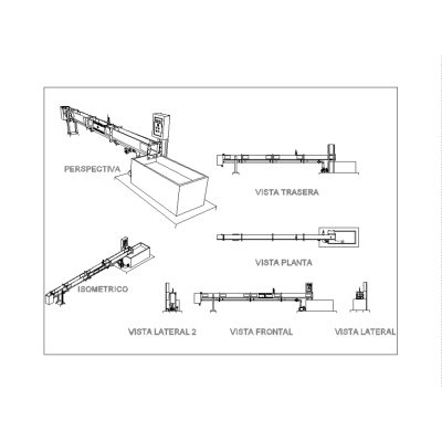 Canal de pendiente variable mobiliario