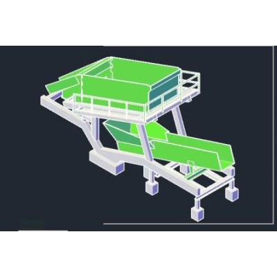Horizontal twin screw wash plant - 3d