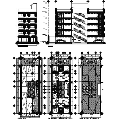 Plano Completo de Edificio Residencial