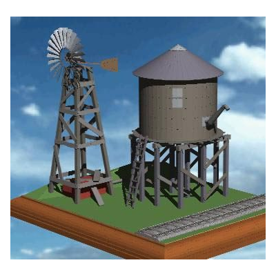 Reservorio de agua 3d