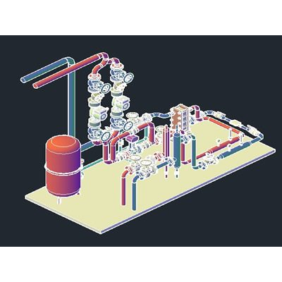Subestacion calefaccion 3d