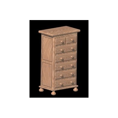Mueble cajonera - 3d con materiales aplicados
