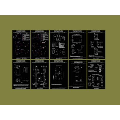 Elements of power plants and substations.