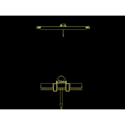 Autocad grua con dimensiones.