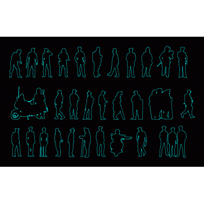 People silhoueas policias
