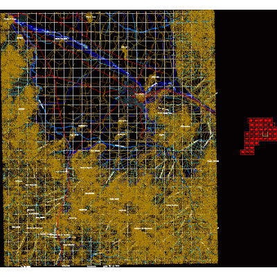 Mapa topografico de los andes