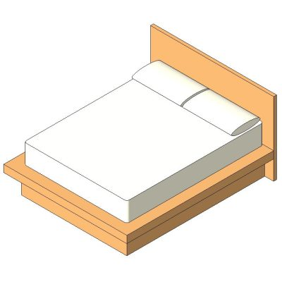 Cama Minimalista de Dos Plazas