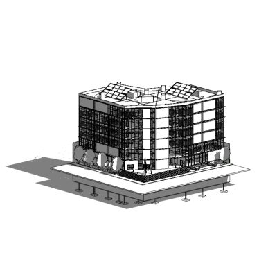 Edificio de oficinas con basamento comercial