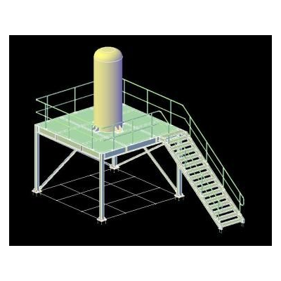 Estrutura para tanque de metal 3d