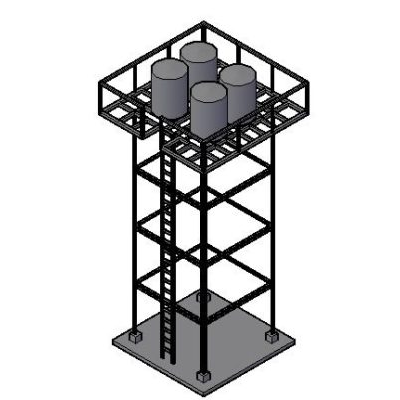 torre de água 3d