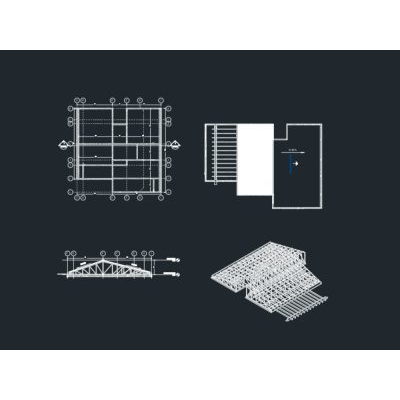 Galvanized metal roof structure