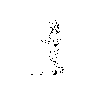 Deportista en Ejercicio de Step