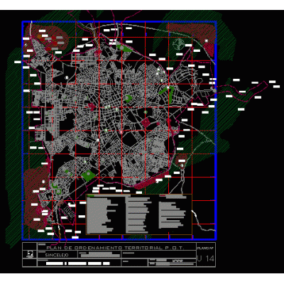 Plano sistema de parques de la ciudad