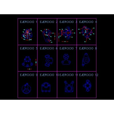 Basic exercises to practice autocad 2d