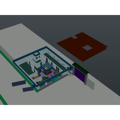 Office - interior and exterior 3d